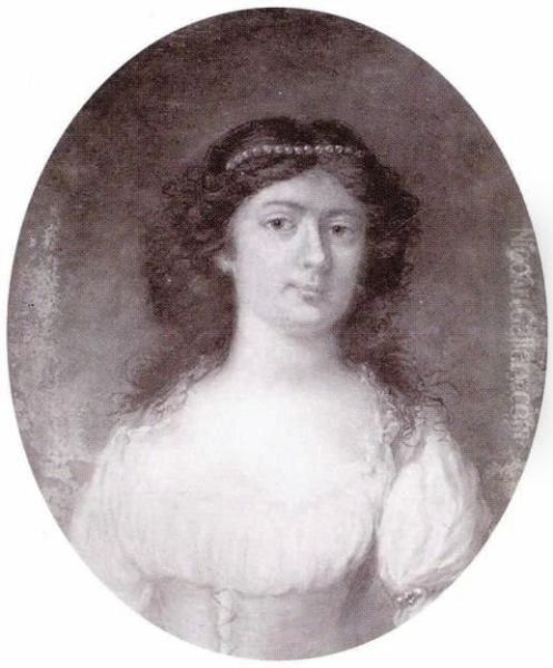 Lovisa Charlotta Malm (1768-1845), married to baron Axel Kristian Reuterholm Oil Painting by Jonas Forsslund