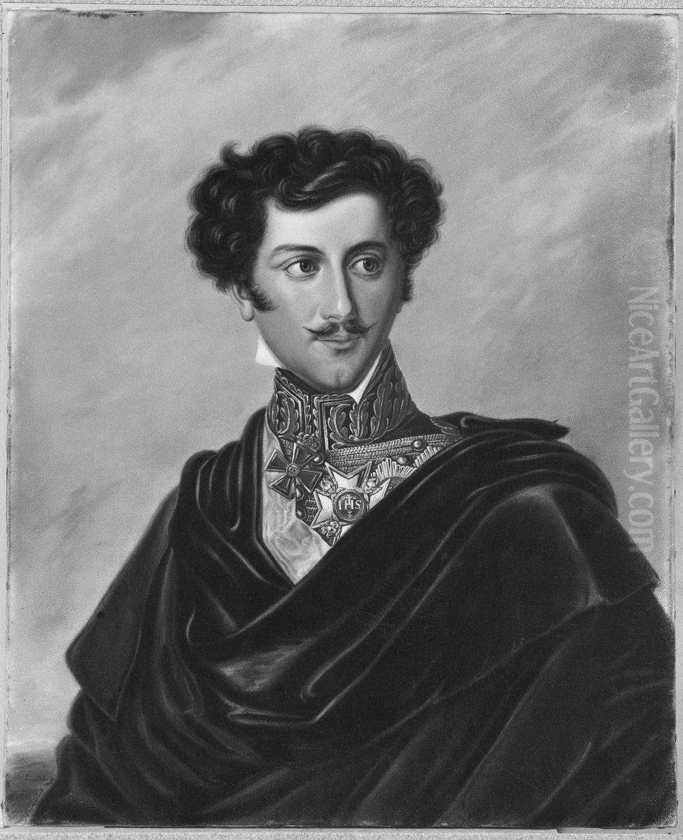 Oscar I, 1799-1859, kung av Sverige Oil Painting by Fredric Westin