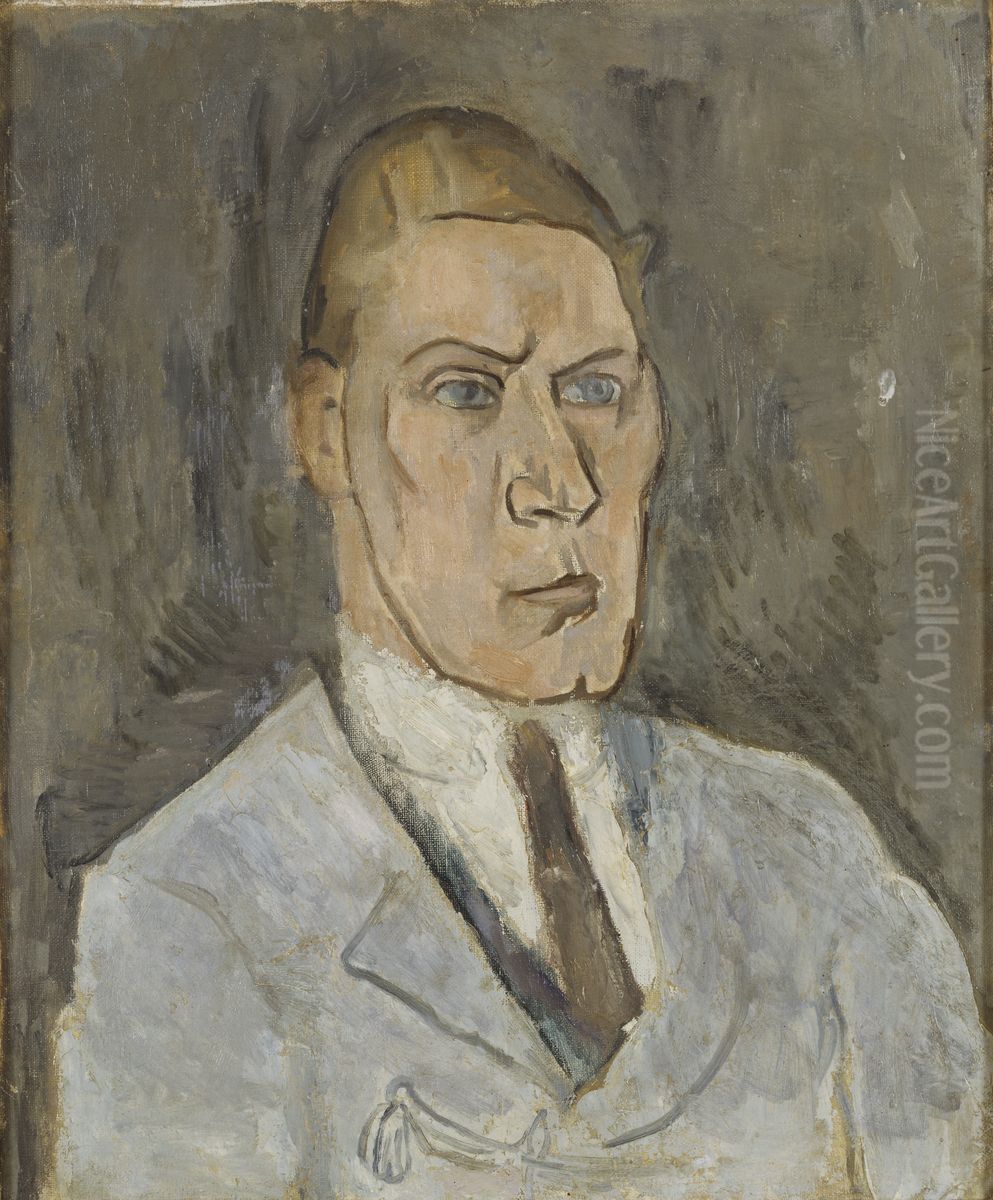 Gustaf Hellstrom, 1882-1953, forfattare Oil Painting by Nils Von Dardel