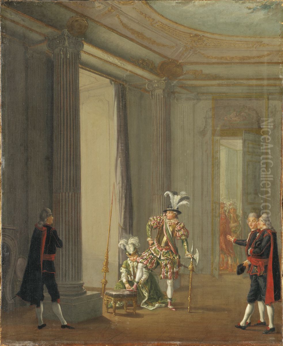 Gustav III, 1746-92, konung av Sverige som Meleager Oil Painting by Pehr Hillestrom