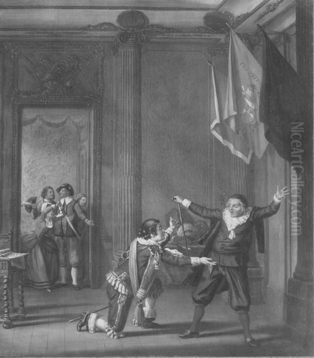 Gustaf Mauritz Armfelt och Georg Johan de Besche Oil Painting by Pehr Hillestrom