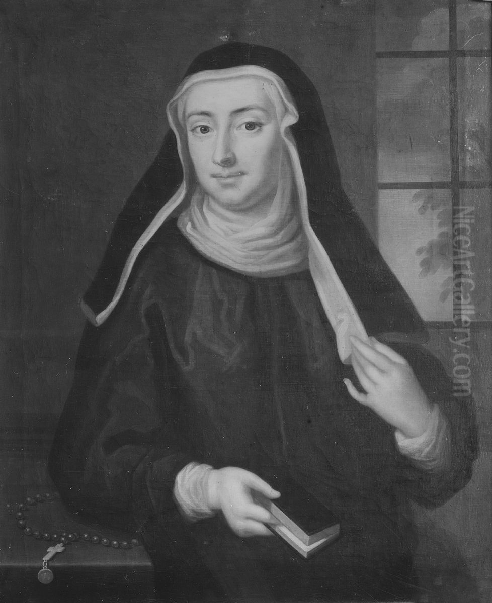 Sophia Emerentia von Dellwig, 1727-1783, grevinna, abbedissa i Vadstena adliga jungfrustift, gift med greve Henning Adolf Gyllenborg Oil Painting by Lorens Pasch the Elder