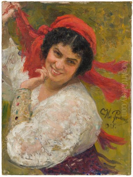 Adelaide von Skilondz, 1882-1969, operasangerska, sangpedagog, gift med Vladislav Skilondz Oil Painting by Ilya Repin