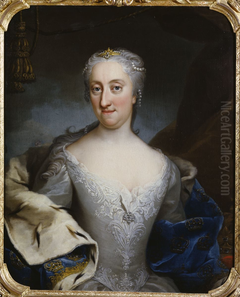 Ulrika Eleonora d.y. 1688-1741, drottning av Sverige Oil Painting by Martin Van Meytens