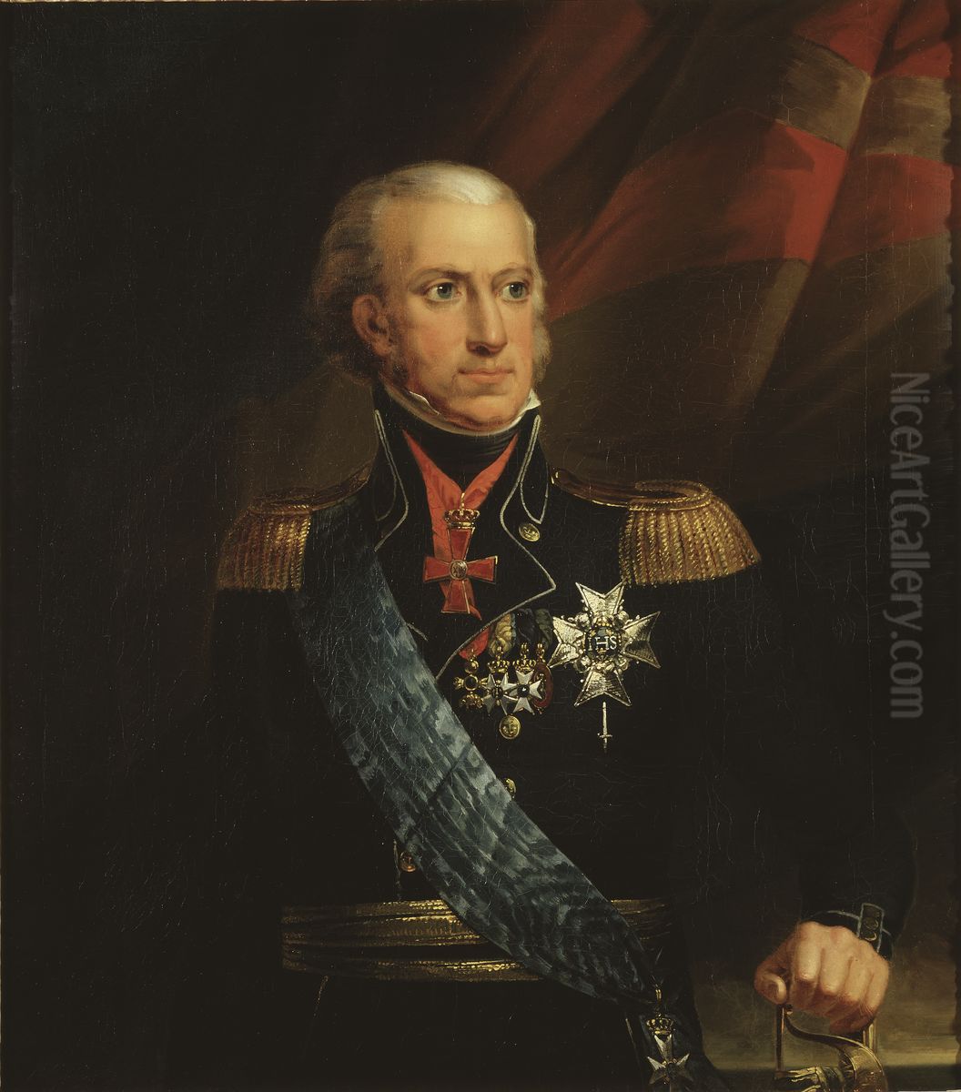 Karl XIII, 1748-1818, konung av Sverige och Norge Oil Painting by Carl Frederik von Breda
