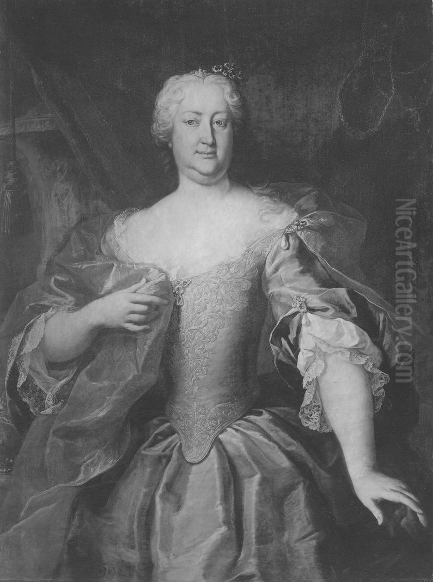 Elisabet Kristina, 1691-1750, prinsessa av Braunschveig-Blankenburg kejsarinna drott Oil Painting by Martin Van Meytens
