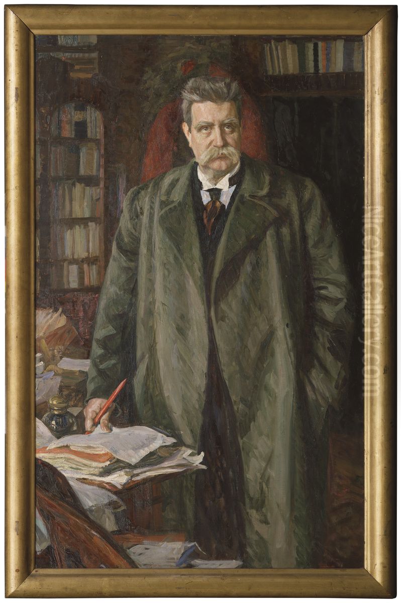 Hjalmar Branting, 1860-1925 Oil Painting by Richard Bergh