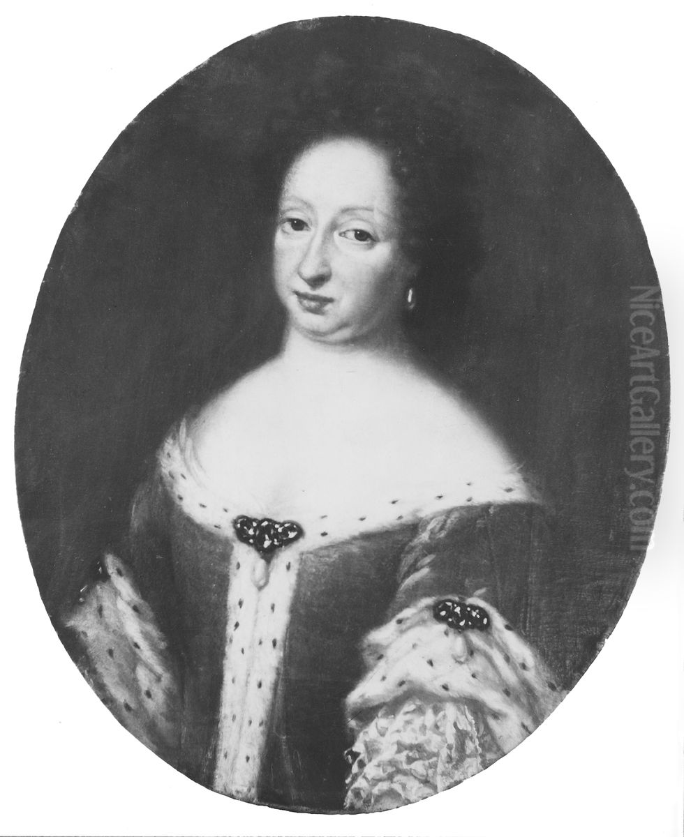 Hedvig Eleonora, 1636-1715, drottning av Sverige prinsessa av Holstein-Gottorp Oil Painting by David Klocker Ehrenstrahl