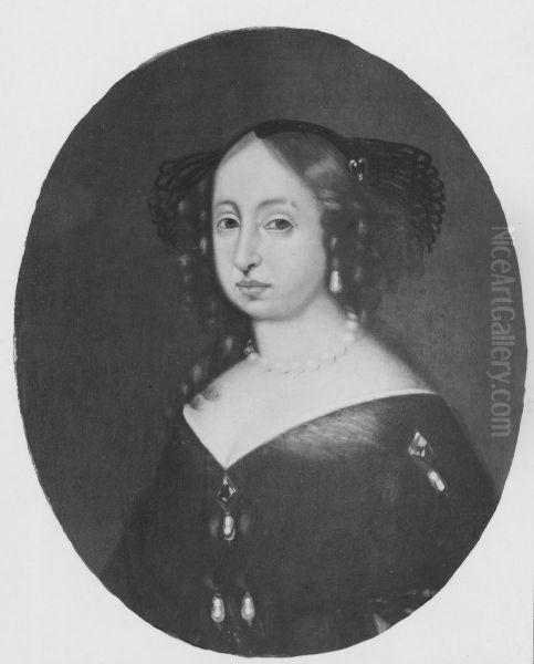 Hedvig Eleonora, 1636-1715, drottning av Sverige prinsessa av Holstein-Gottorp Oil Painting by David Klocker Ehrenstrahl