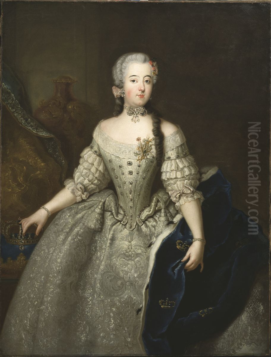Portrait of Luisa Ulrika Oil Painting by Antoine Pesne