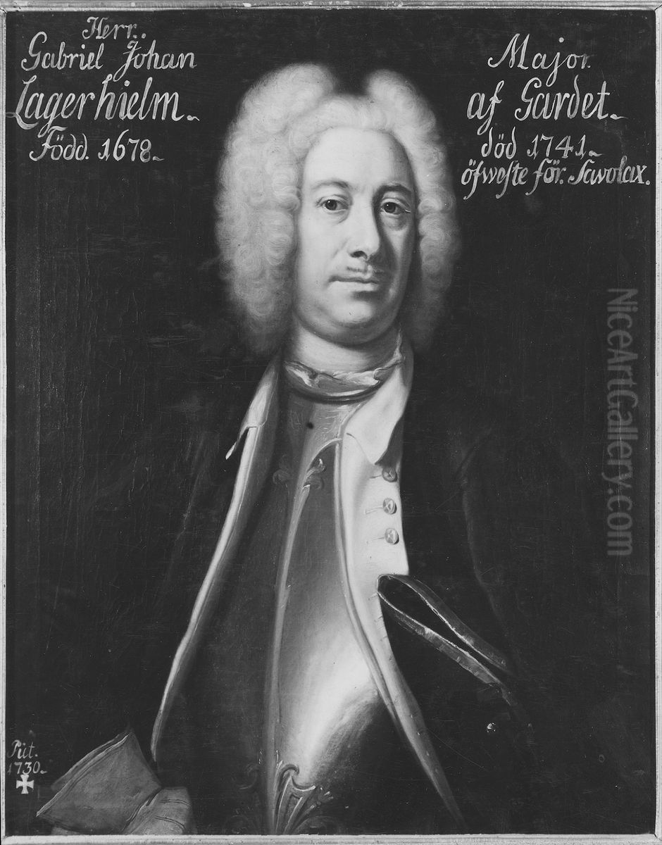 Johan Gabriel Lagerhjelm, 1677-1741 Oil Painting by Johan Henrik Scheffel