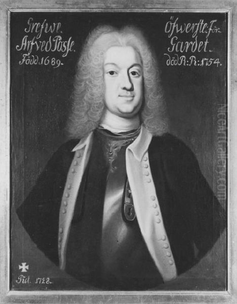 Arvid Knutsson Posse, 1689-1754 Oil Painting by Georg Engelhard Schroder