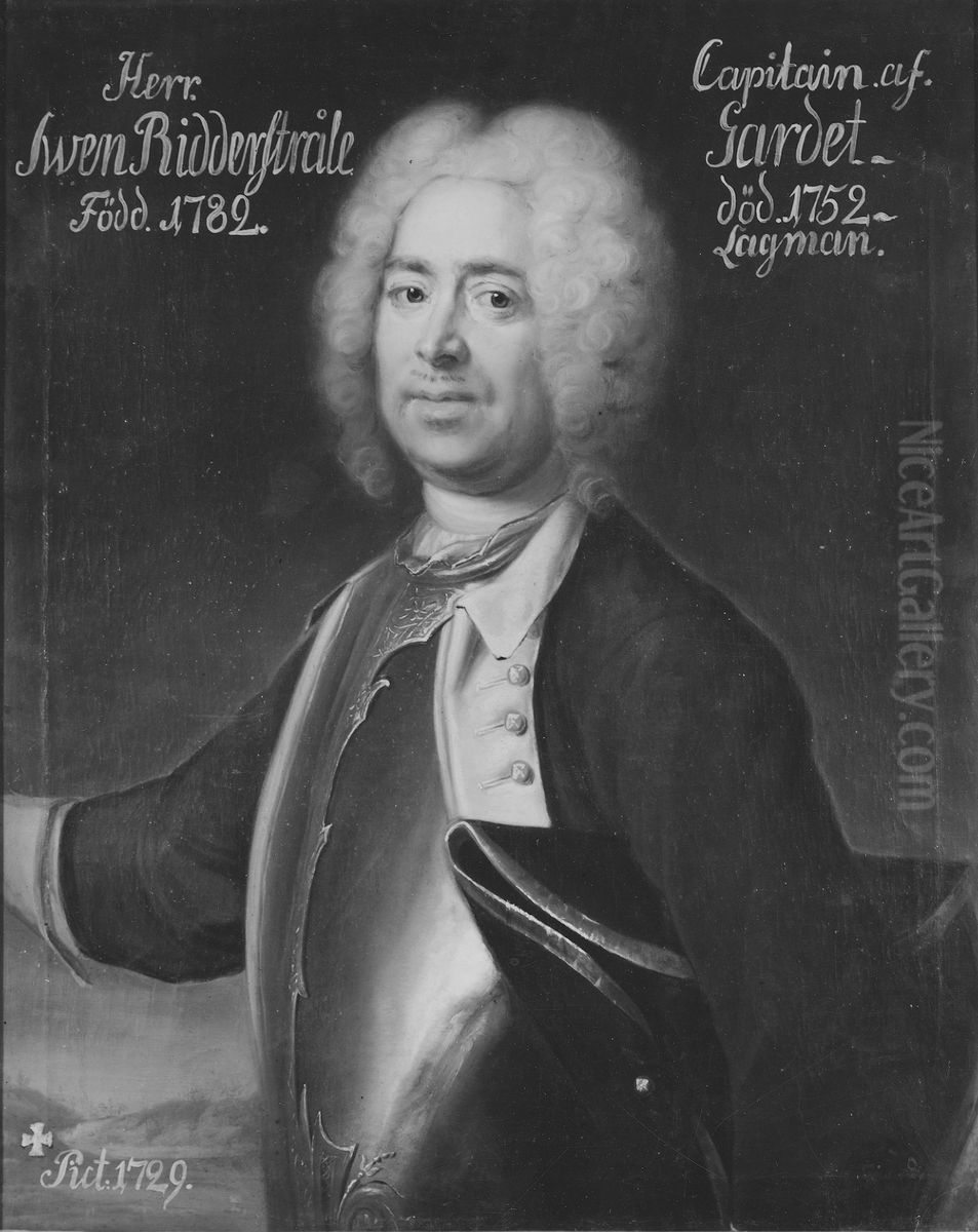 Sven Ridderstrale, 1682-1752 Oil Painting by Johan Henrik Scheffel