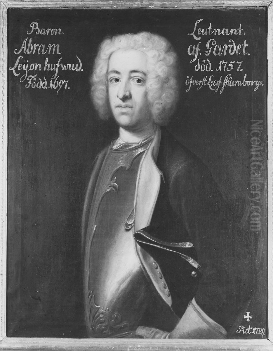 Abraham Leijonhufvud, 1698-1756 Oil Painting by Johan Henrik Scheffel