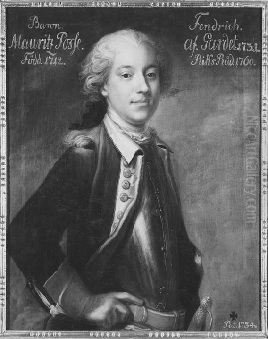 Mauritz Posse af Saby, 1712-84 Oil Painting by Lorens Pasch the Elder