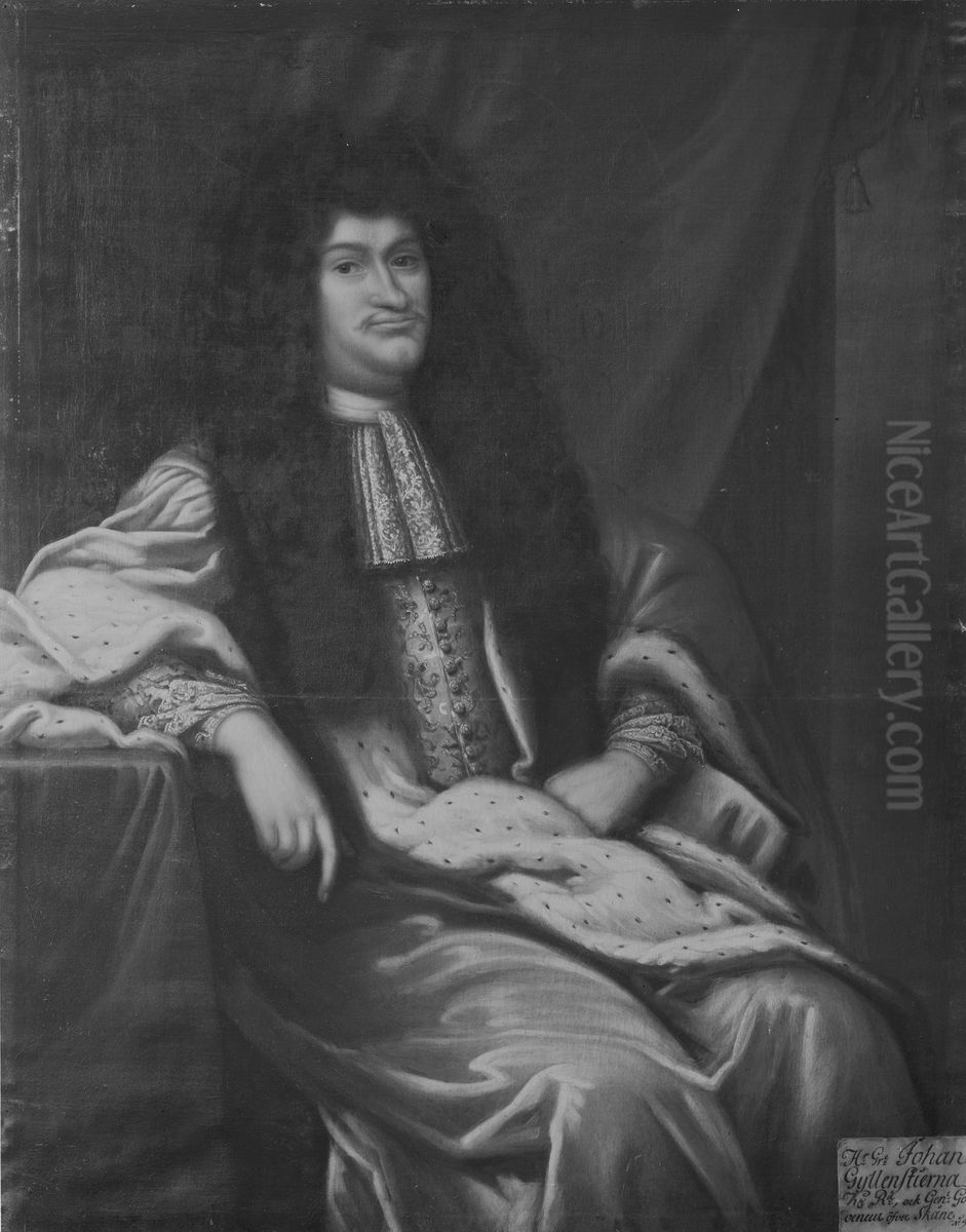 Johan Gyllenstierna af Bjorksund och Helgo, 1635-1680 Oil Painting by David Kock