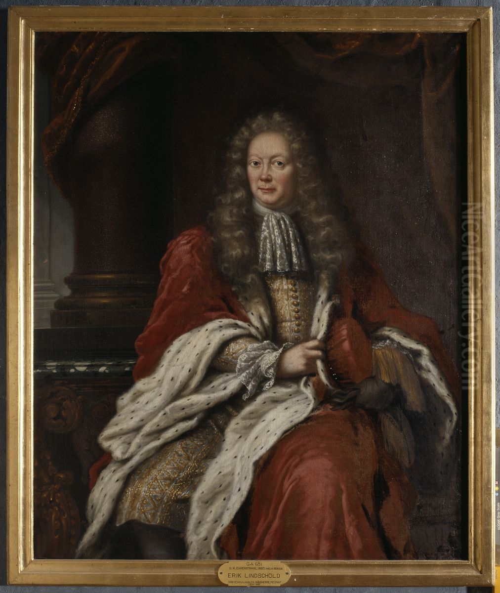 Erik Lindskold, 1634-1690 Oil Painting by David Klocker Ehrenstrahl