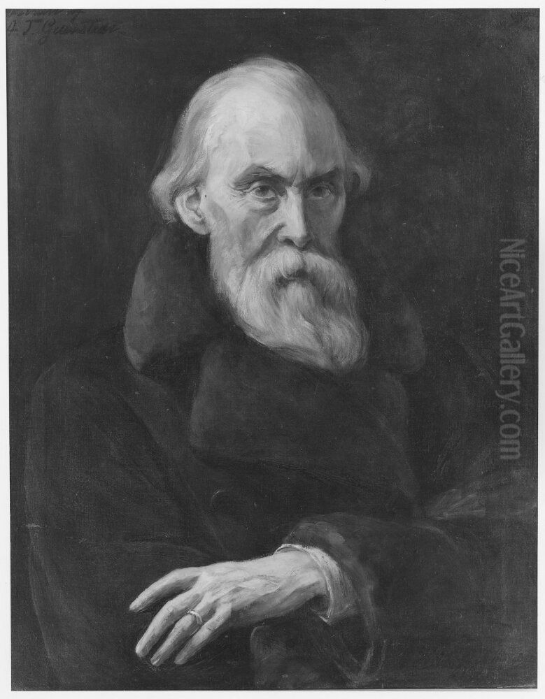 Albert Theodor Gellerstedt, 1836-1914, konstnar och arkitekt, larare pa KA och KTH Oil Painting by Hildegard Thorell