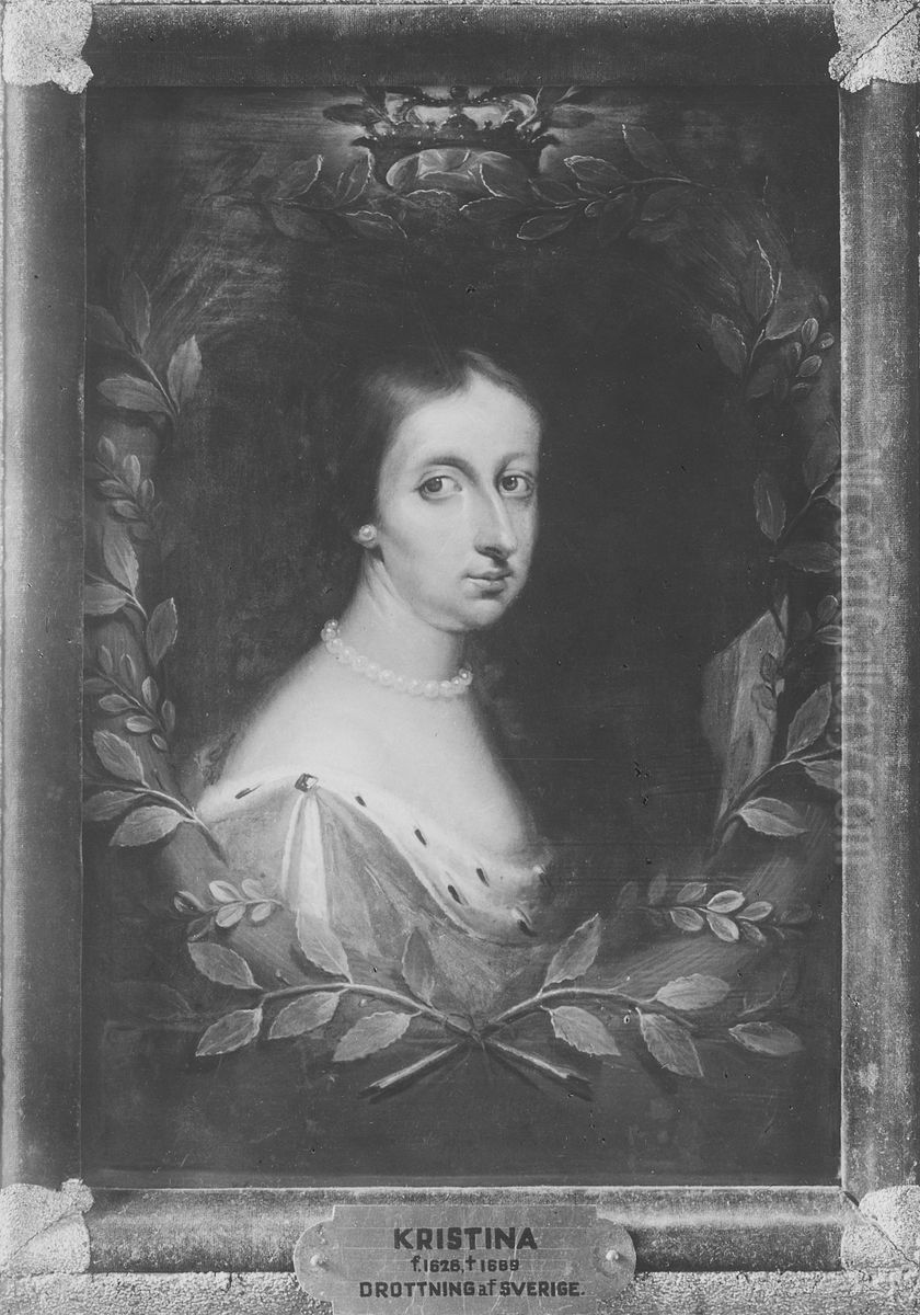 Christina, 1626-1689, Queen of Sweden Oil Painting by Abraham Wuchters