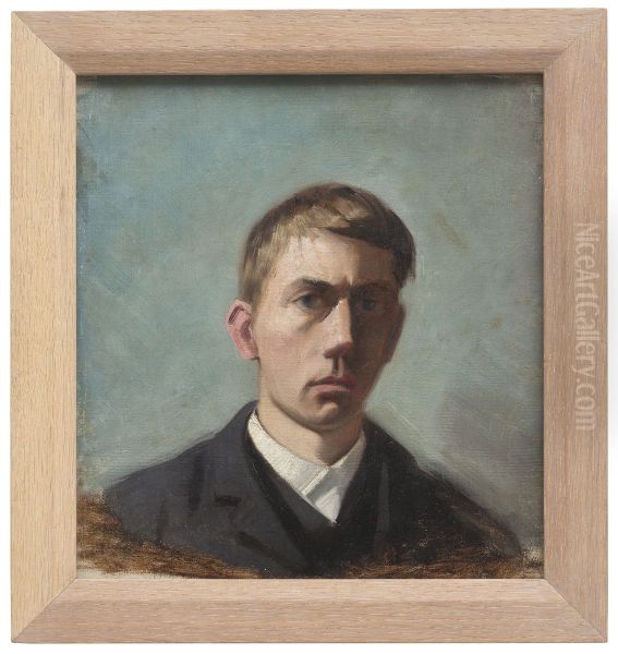 Sjalvportratt Oil Painting by Eugene Jansson