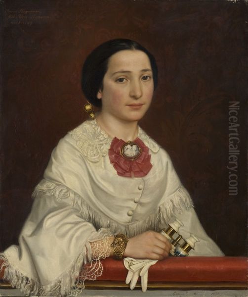 Maria Ricci, g.m. konstnaren Carl Gustaf Plagemann Oil Painting by Emma Ekwall