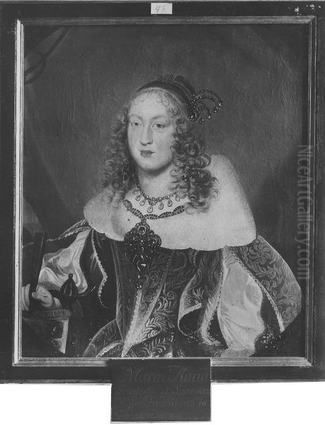Maria Leopoldina, 1632-49, arkehertiginna av Osterrike Oil Painting by Frans Luycx