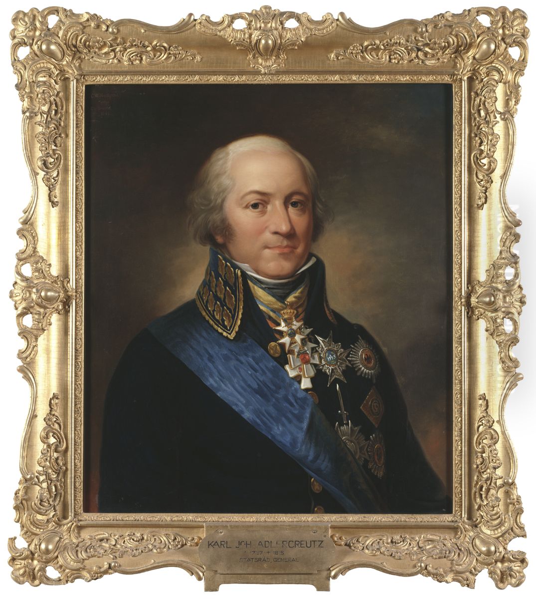 Adlercreutz Karl Johan Adlercreutz, 1757-1815 Oil Painting by Carl Frederik von Breda