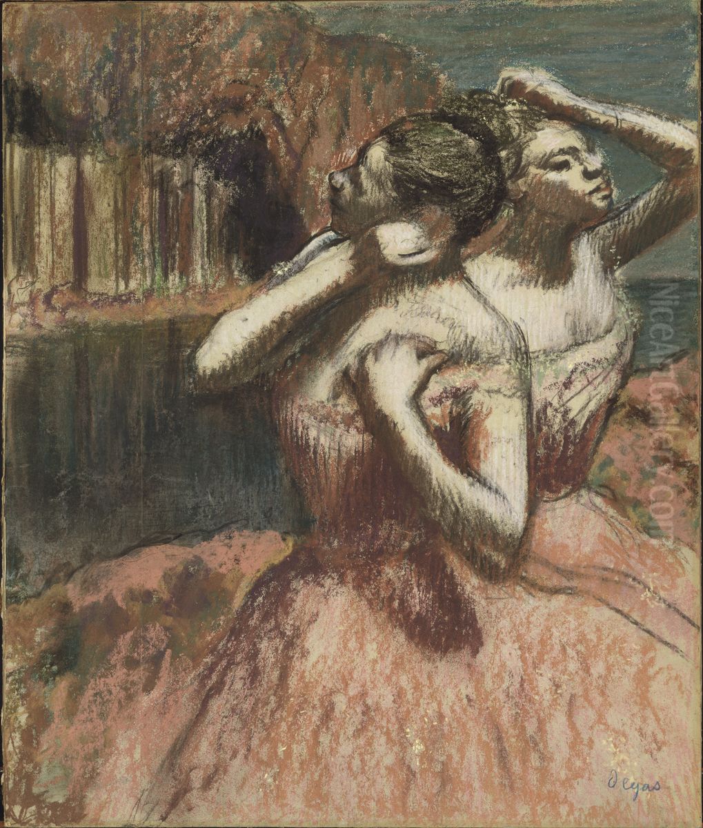 Two Dancers Oil Painting by Edgar Degas