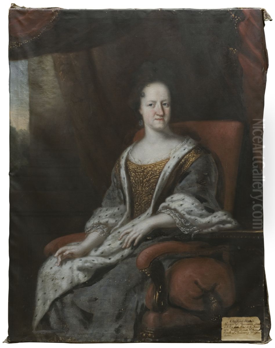 Fredrika Amalia, 1649-1704, prinsessa av Danmark Oil Painting by David Klocker Ehrenstrahl