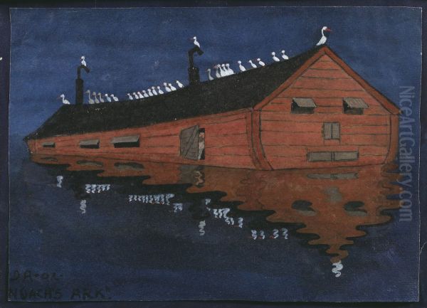 Noaks Ark Oil Painting by Ivar Arosenius