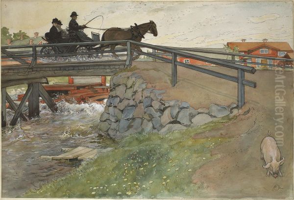 Bron. Ur Ett hem (26 akvareller) Oil Painting by Carl Larsson
