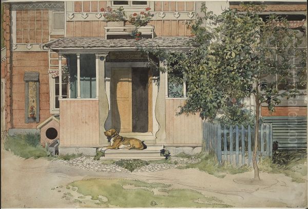 Verandan. Ur Ett hem (26 akvareller) Oil Painting by Carl Larsson