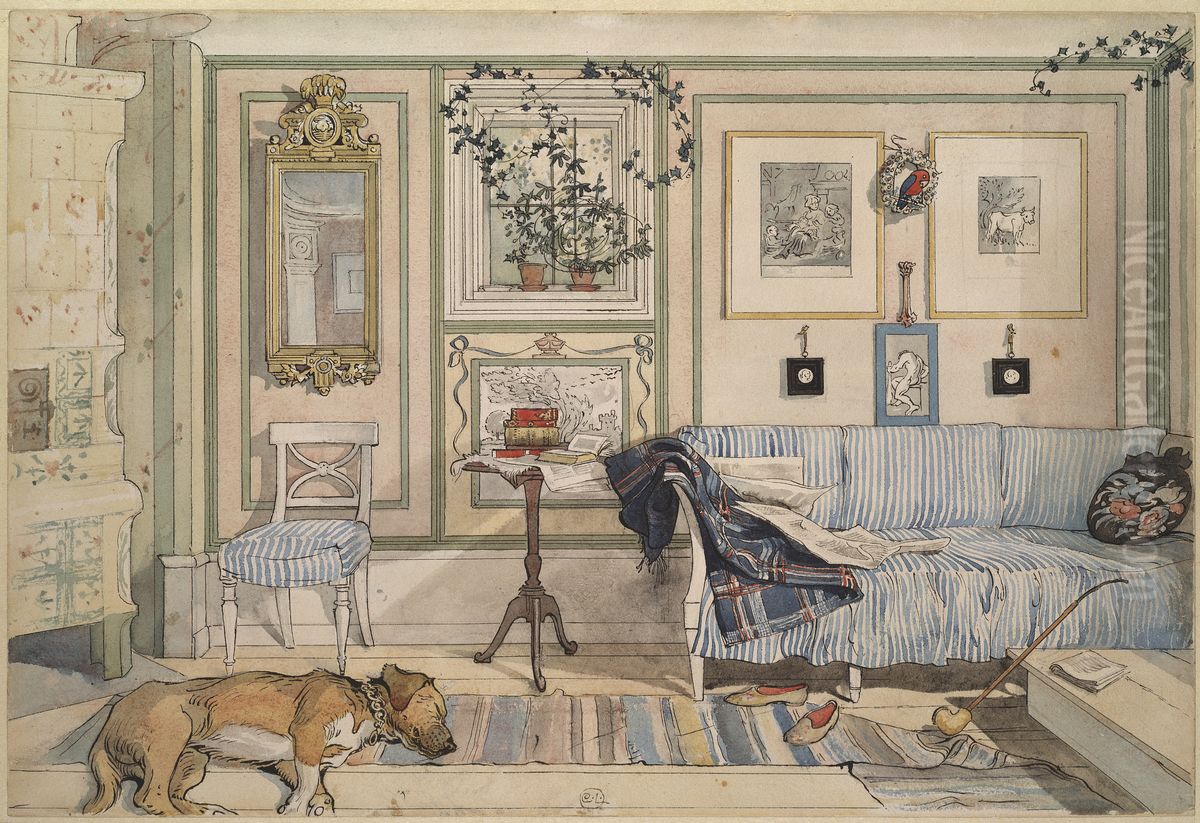 Lathornet. Ur Ett hem (26 akvareller) Oil Painting by Carl Larsson