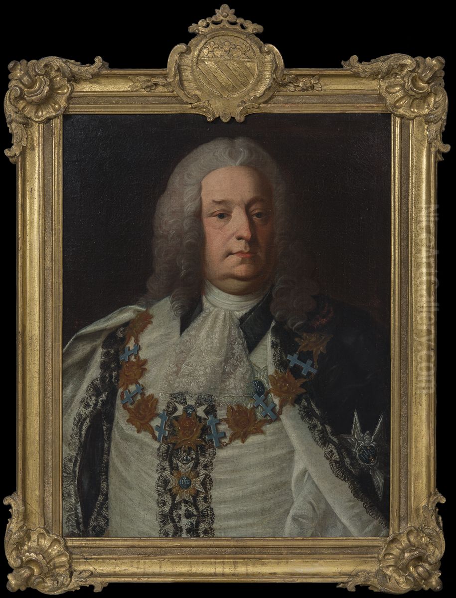 Herman Cedercreutz, 1684-1754 Oil Painting by Olof Arenius