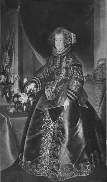 Portrait of Maria Anna of Spain. Oil Painting by Frans Luycx