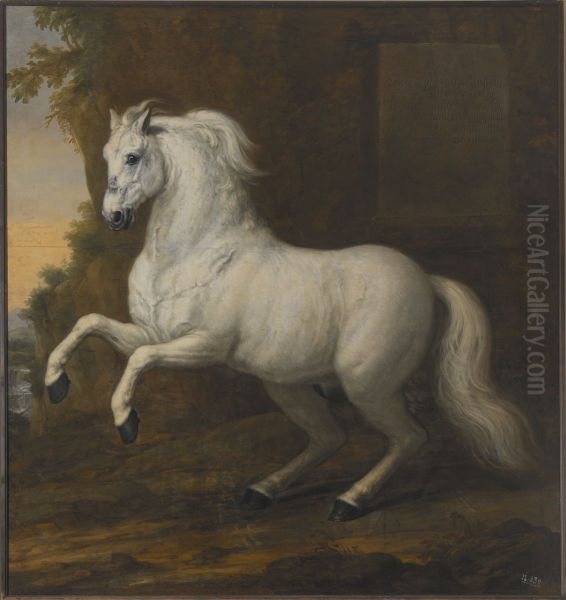 Karl XI:s livhast Kortom Oil Painting by David Klocker Ehrenstrahl