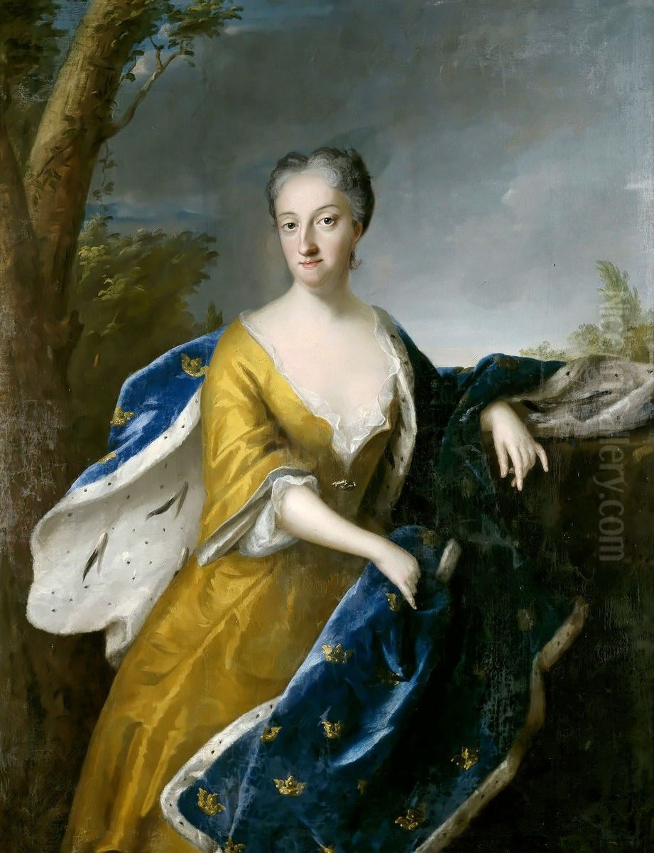 Ulrika Eleonora, Queen of Sweden (1688-1741) Oil Painting by Georg Desmarees