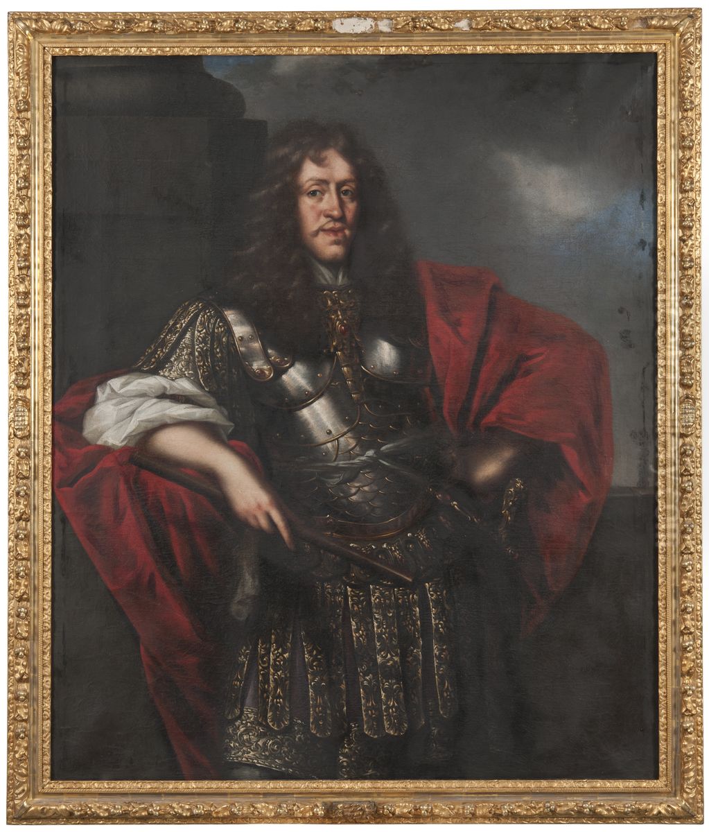 Adolf Johan t.e. (1629-1689), count palatine of Zweibrucken, duke of Stegeborg married to 1. Elsa Beata Brahe, 2. Elsa Elizabet Brahe Oil Painting by David Klocker Ehrenstrahl