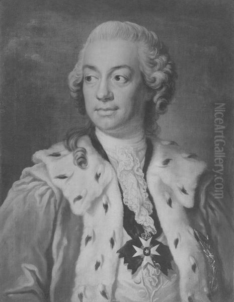 Carl Fredrik Tornflycht, 1711-67. Oil Painting by Gustaf Lundberg