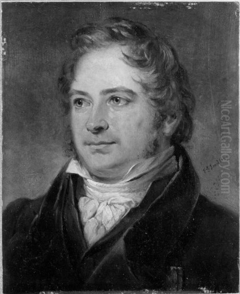 Erik Gustav Geijer (1783-1847), professor, skald, gift med Anna Lisa Lilljebjorn Oil Painting by Johan Gustaf Sandberg