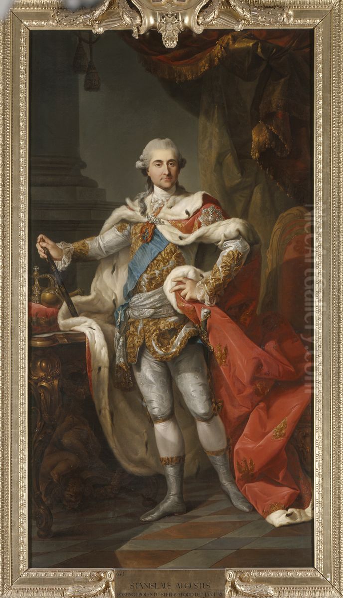 Stanislaus II August (1732- 1798) konung av Polen Oil Painting by Marcello Bacciarelli