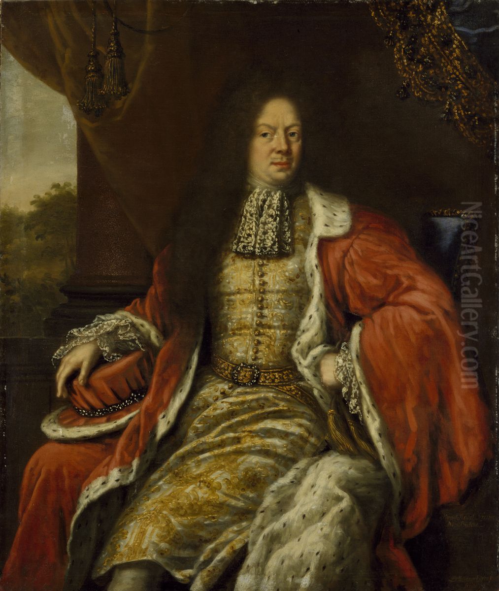 Nils Bielke, 1644-1716 Oil Painting by David Klocker Ehrenstrahl
