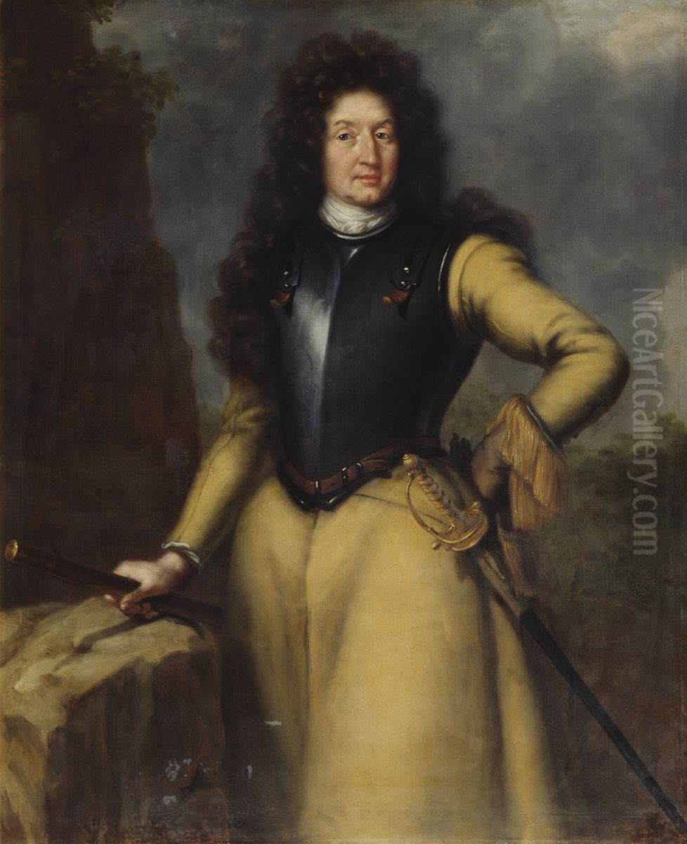 Staende man Oil Painting by David Klocker Ehrenstrahl