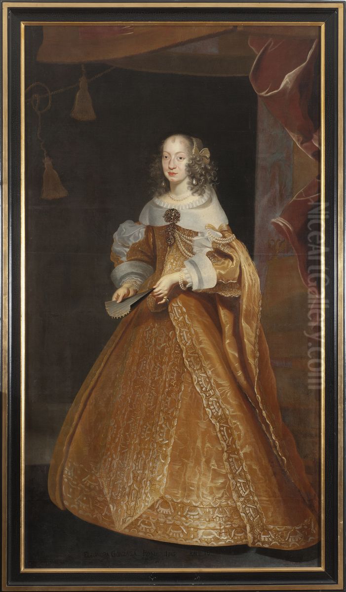 Eleonora av Gonzaga 1630-1686 Oil Painting by Frans Luycx