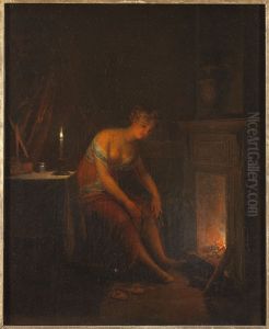 Lady Tying her Garter