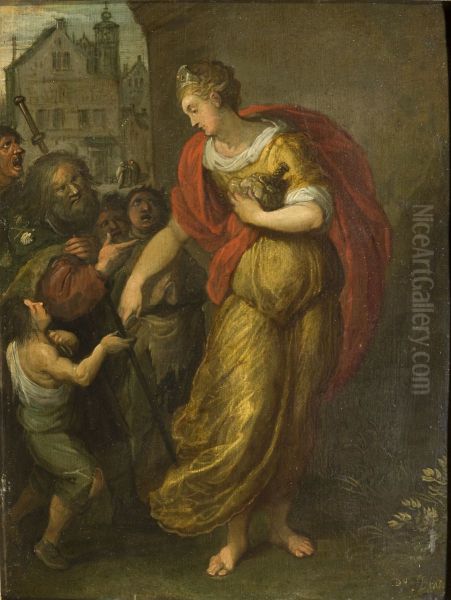Givmildheten Oil Painting by Frans Francken the Younger