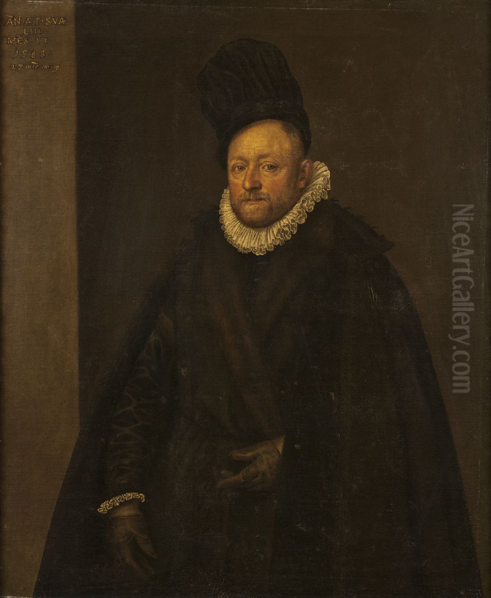 Portrait of a Man Oil Painting by Leandro Bassano