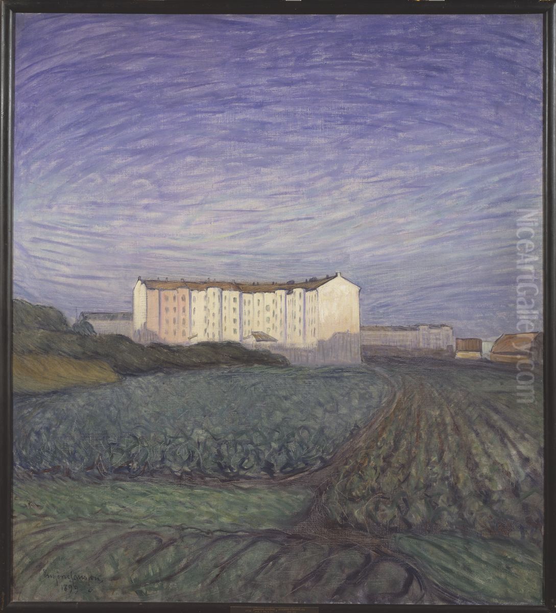 The Outskirts of the Town Oil Painting by Eugene Jansson