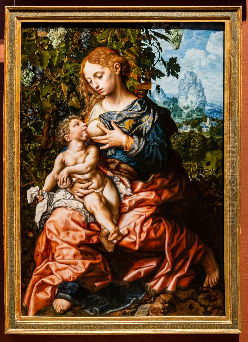 Maria med barnet Oil Painting by Jan Sanders Van Hemessen