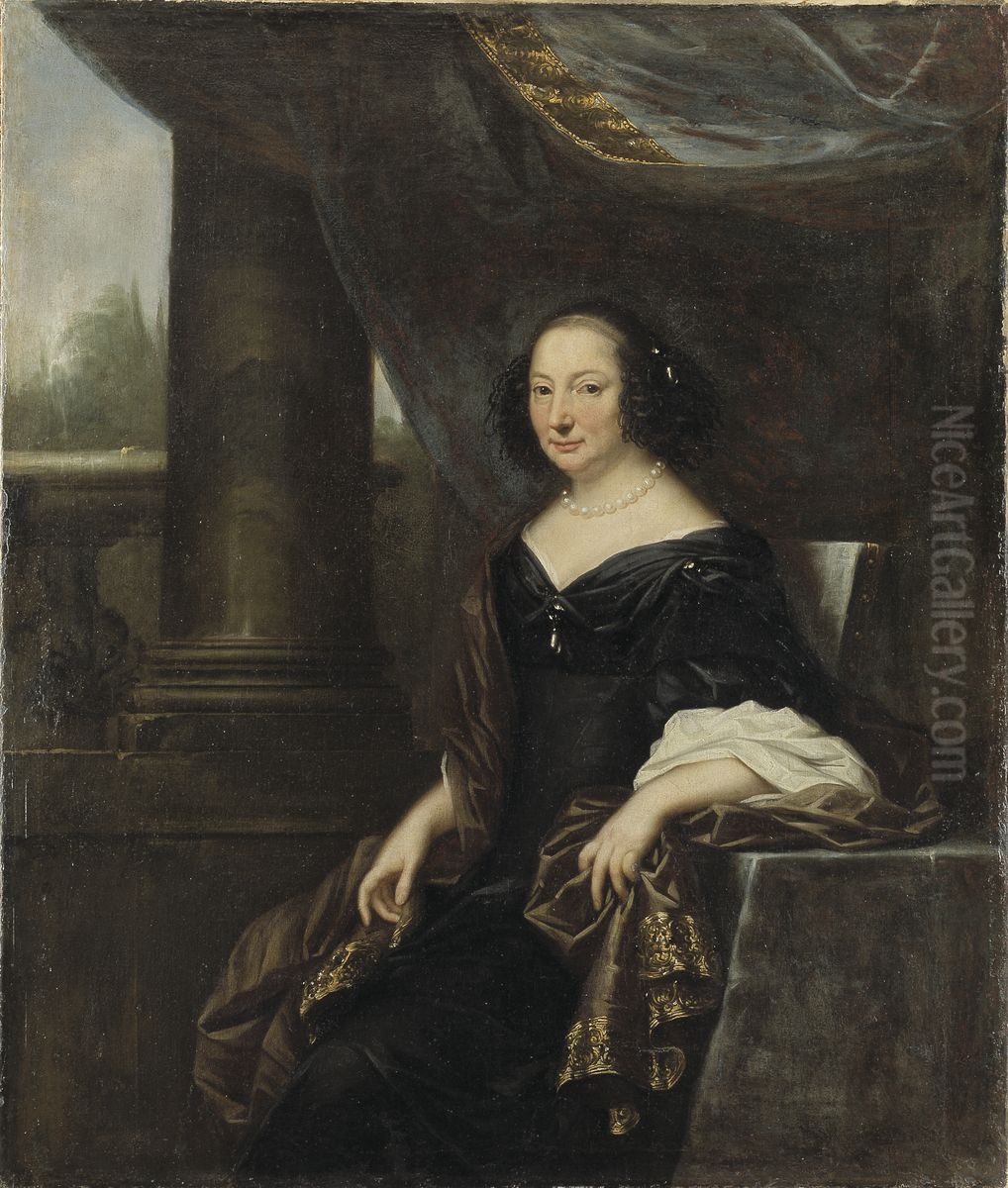 The Countess Beata de la Gardie Oil Painting by David Klocker Ehrenstrahl